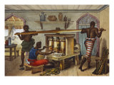 Sugar Mill, Petit Moulin a Sucre Portatif. Pictorial and Historical Travels in Brazil Lámina giclée por Jean Baptiste Debret