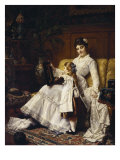 Mother and Daughter Giclee Print by Jan Frederick Portielje