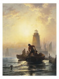 Fish Pond, Orient Bay, L. I, 1876 Giclee Print by Edward Moran