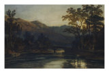Bridge over a River by Moonlight, 1798 Giclee Print