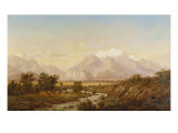 Estes Park, Colorado Landscape with Ute Indian Encampment, c.1866-1869 Giclee Print by Henry Chapman Ford