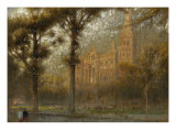 Salisbury Cathedral: the West Front and Spire, 19th Century Giclee Print by Albert Goodwin