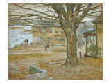 November, Cos Cob. Pastel on Prepared Tan Board, 1902 Giclee Print by Childe Hassam