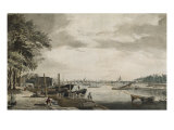 Westminster Bridge Looking North from Millbank Towards Millbank Street, 18th Century Giclee Print by James Miller