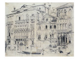 On the Grand Canal, Venice, Italy. Pencil, c.1826 Giclee Print by Richard Parkes Bonington