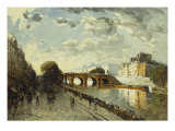 The Seine in Paris: Quai Des Augustins, 1922 Giclee-trykk av Frank Myers Boggs