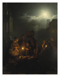 Night Market in Antwerp Giclee Print by Petrus van Schendel