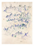 Waves. Wellen. Egon Schiele. Gouache and Pencil on Buff Paper, 1912 reproduction procédé giclée par Egon Schiele
