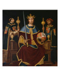 Saint Ferdinand Enthroned with Two Courtiers Lámina giclée por Vicente Juan Macip Saint Ferdinand Enthroned with Two Courtiers Lámina giclée por Vicente Juan Macip