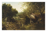 Woodland Pool Giclee Print by John Frederick Kensett