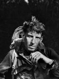 Battle-Weary Soldier, Member of Merrill's Marauders, Pausing with Cigarette, Burma Campaign in WWII Premium Photographic Print by Bernard Hoffman