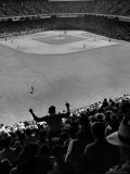 Fan Rooting for His Team in a Packed Stadium During Brooklyn Dodger Game at Ebbets Photographic Print by Sam Shere