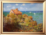 Fisherman's Cottage on the Cliffs at Varengeville Posters by Claude Monet