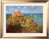 Fisherman's Cottage on the Cliffs at Varengeville Posters by Claude Monet