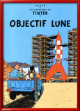 Reiseziel Mond (1953) Poster von Hergé (Georges Rémi) 