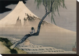 Boy On Mt. Fuji Trykk på strukket lerret av Katsushika Hokusai