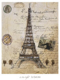 La Tour Eiffel Affiches par Elizabeth Jardine