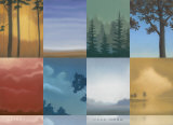 Trees and Misty Posters by Deac Mong