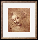 Female Head (La Scapigliata), c.1508 Print by Leonardo da Vinci 