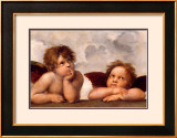 Angels, Detail of the Sistine Madonna, c.1514 Láminas por Raphael