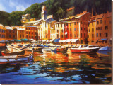 Portofino Colors Lærredstryk på blindramme af Michael O'Toole