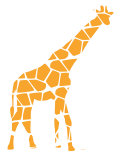 Orange réticulé (girafe) Posters par Avalisa 