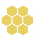 Yellow Honeycomb Láminas por Avalisa