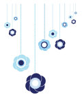 Blue Hanging Flowers Posters by Avalisa 