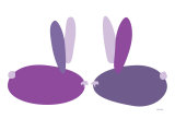 Purple Bunnies Print by Avalisa 