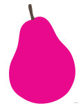 Pink Pear Poster by Avalisa 