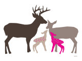 Pink Deer Lámina por Avalisa