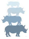 Blue Rhino Kunstdruck von Avalisa 