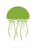 Green Jellyfish Poster von Avalisa 