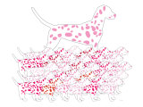 Pink Dalmation Pattern Poster par Avalisa 