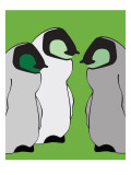 Baby Penguins in Green Posters par Avalisa 
