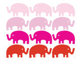 Pink Elephant Family Posters par Avalisa 