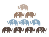 Brown Counting Elephants Posters par Avalisa 