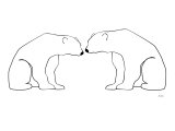 Ours polaires blancs Poster par Avalisa 