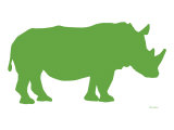 Green Rhino Prints by Avalisa 