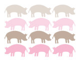 Pink Pig Family Affiche par Avalisa 