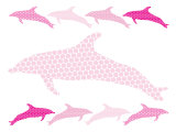 Pink Dolphin Family Posters by Avalisa 