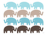 Brown Elephant Family Posters par Avalisa 