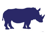 Navy Rhino Posters by Avalisa 