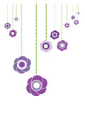 Purple Hanging Flowers Prints by Avalisa 