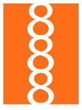 Orange Figure 8 Design Posters by Avalisa 