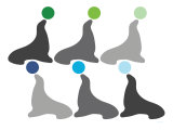 Green Seal Family Affiche par Avalisa 