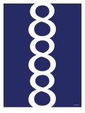 Navy Figure 8 Design Poster von Avalisa 
