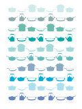 Blue Pots and Pans Affiche par Avalisa 