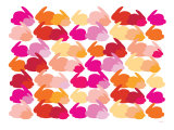 Warm Rabbit Pattern Prints by Avalisa 