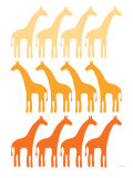 Orange Giraffe Family Posters par Avalisa 